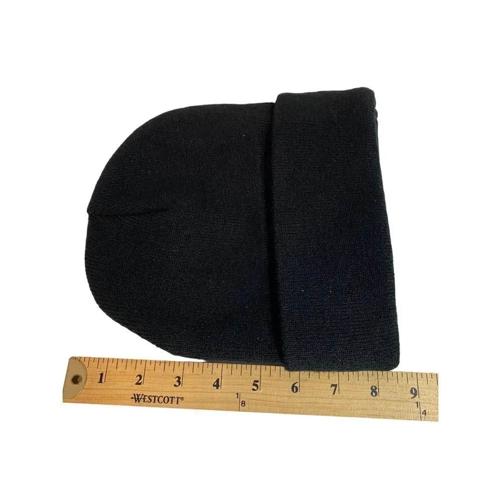 New Black Knit Beanie Unisex Cancer‎ Horoscope One Size NWOT